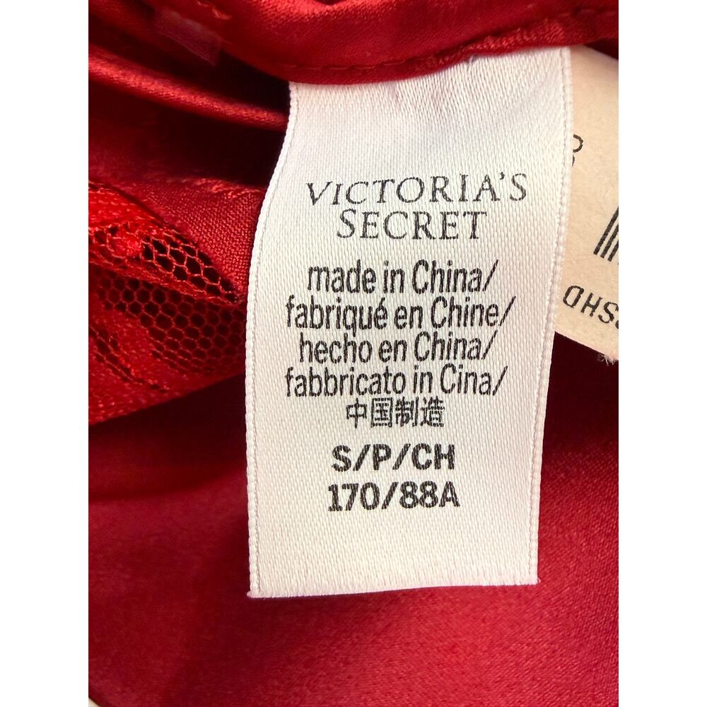 Victorias Secret NWT 2-PIece Set Red Slip Dress S and Robe XS Lingerie Sleepwear - Picture 10 of 11